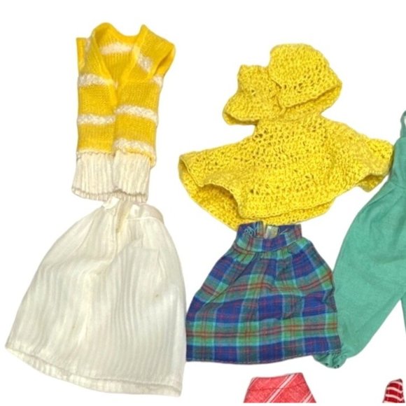 Vintage Barbie Doll Size Clothes Spring and Summer Dresses Jumpsuit Skirts - Picture 4 of 5